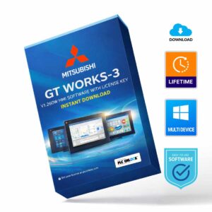 Mitsubishi GT Works-3 Version-1.260W HMI Software with License Key Instant Download